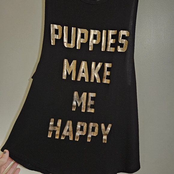 Puppies Make Me Happy Tank/Muscle Tee - Picture 2 of 3